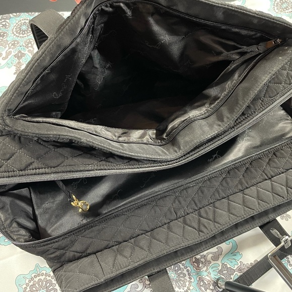 Vera Bradley Black Cloth Satchel - Picture 5 of 11